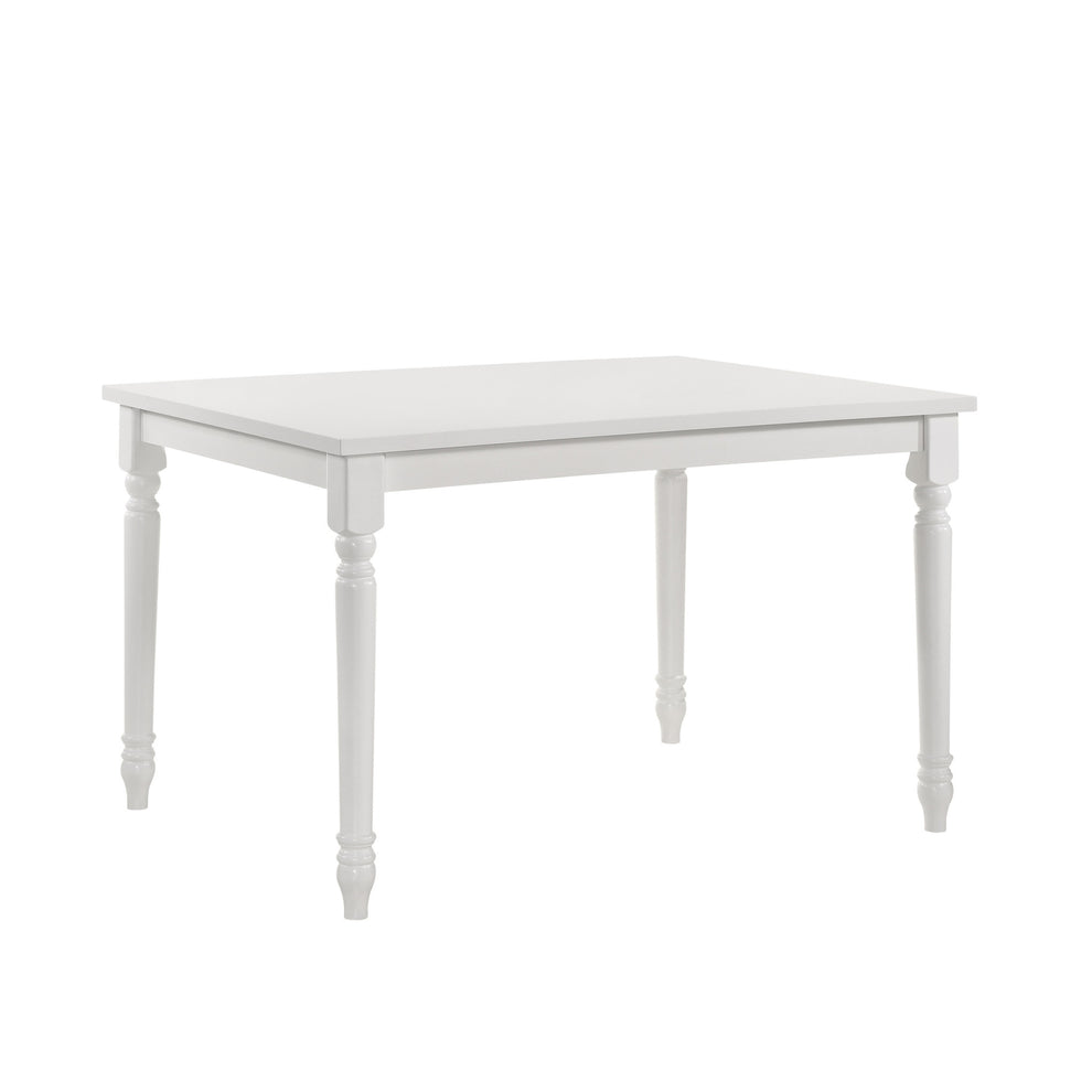 White Solid Wood Dining Table By Homeroots | Dining Tables | Modishstore - 2