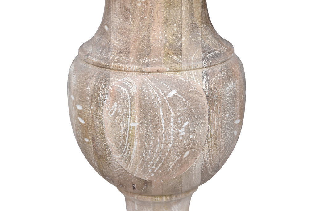 Brown Marble And Solid Wood Round End Table By Homeroots | End Tables | Modishstore - 5