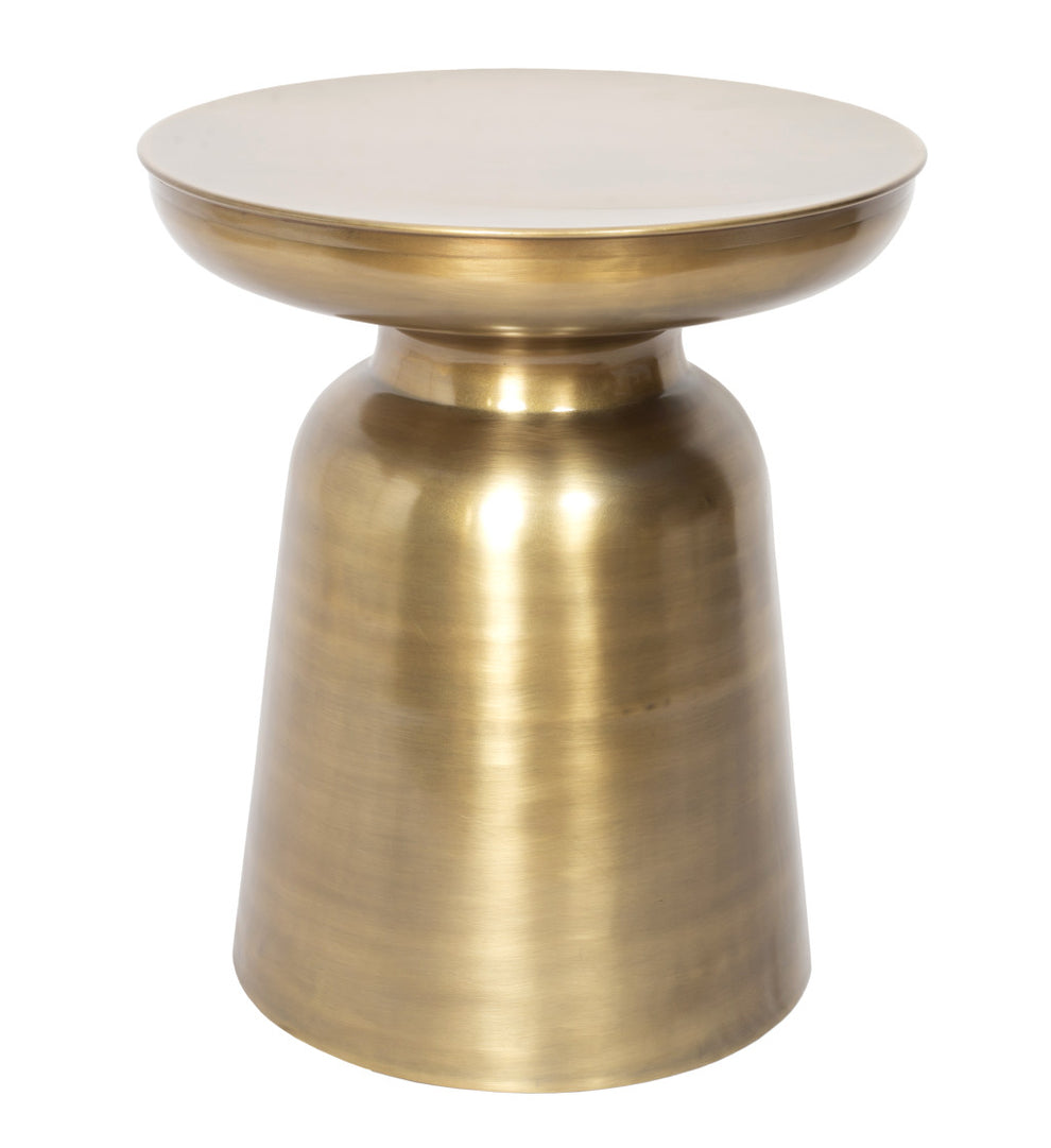 Gold Iron Round End Table By Homeroots | End Tables | Modishstore - 2
