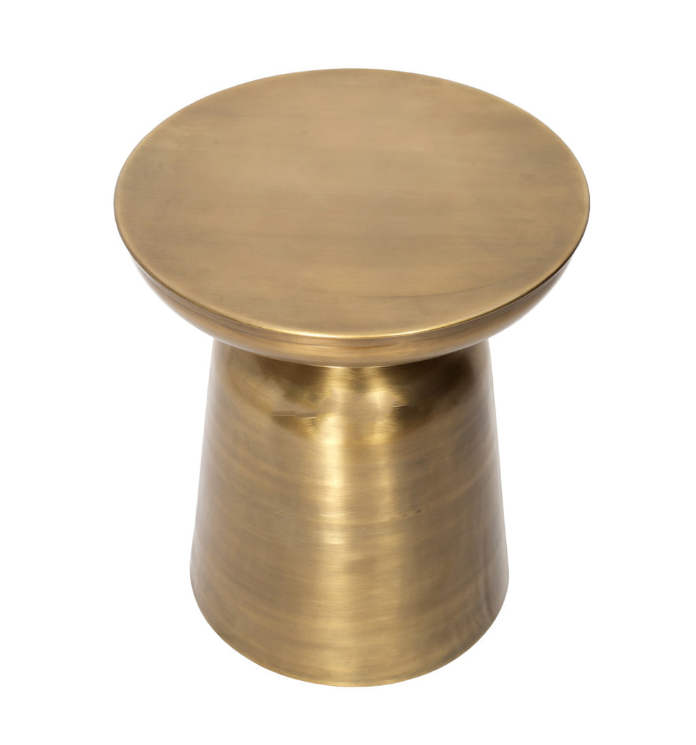 Gold Iron Round End Table By Homeroots | End Tables | Modishstore - 4