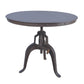 Industrial Gray Adjustable Crank Round Top Dining Table. By Homeroots | Dining Tables | Modishstore - 1