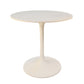 White Rounded Marble And Iron Pedestal Base Dining Table By Homeroots | Dining Tables | Modishstore - 2