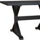 Black Solid Wood Trestle Base Dining Table By Homeroots | Dining Tables | Modishstore - 4