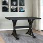Black Solid Wood Trestle Base Dining Table By Homeroots | Dining Tables | Modishstore - 2
