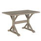 Gray Solid Wood Trestle Base Dining Table By Homeroots | Dining Tables | Modishstore - 2