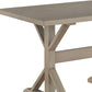 Gray Solid Wood Trestle Base Dining Table By Homeroots | Dining Tables | Modishstore - 4