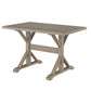 Gray Solid Wood Trestle Base Dining Table By Homeroots | Dining Tables | Modishstore - 3