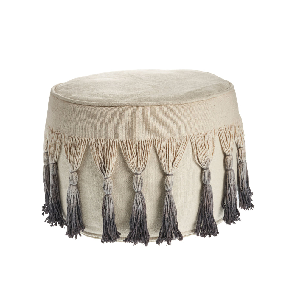 Beige 100% Cotton Ottoman By Homeroots | Ottomans | Modishstore - 2