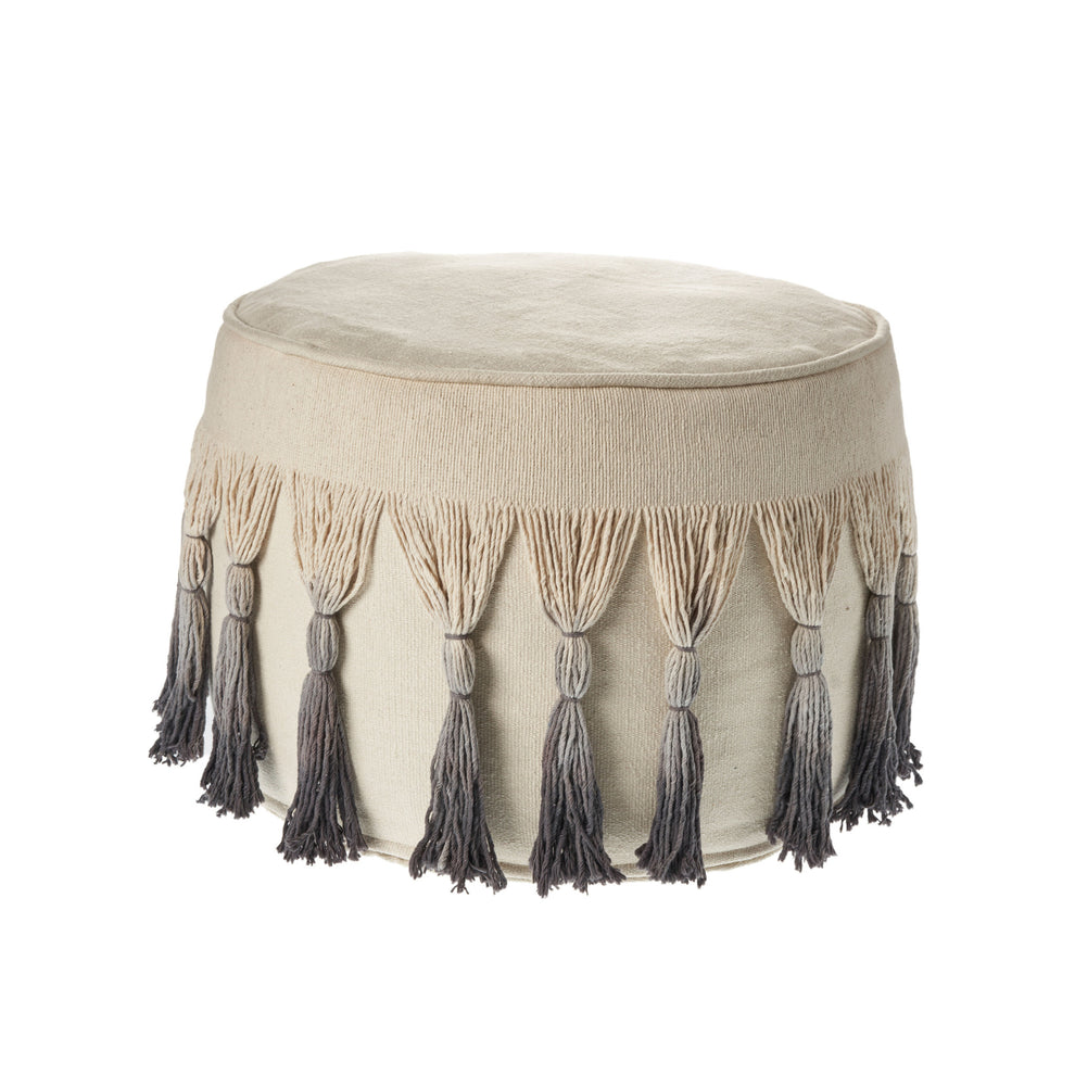Beige 100% Cotton Ottoman By Homeroots | Ottomans | Modishstore - 4