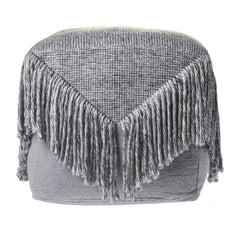 Gray Wool Ottoman By Homeroots