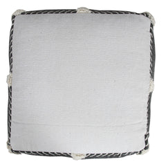 Black 100% Cotton Ottoman By Homeroots