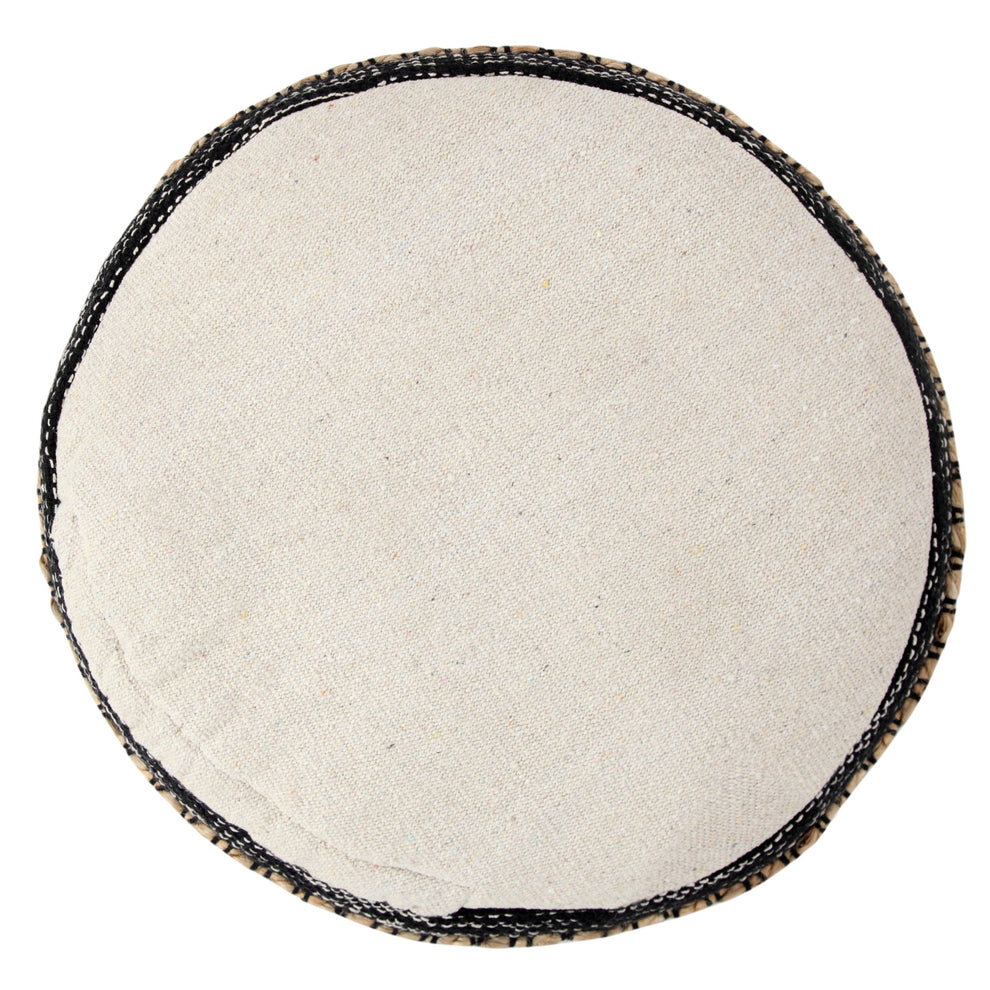Black Pouff By Homeroots | Ottomans | Modishstore - 3