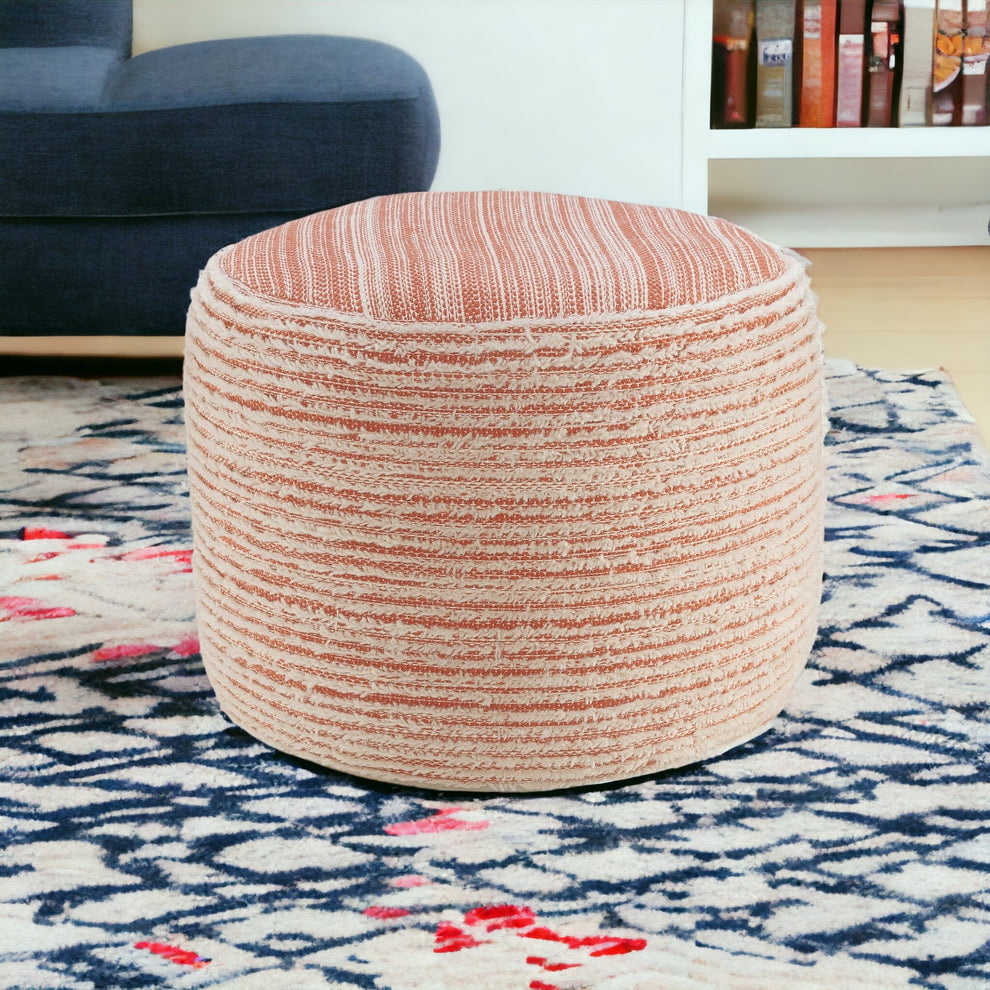 Pink Polyester Ottoman By Homeroots | Ottomans | Modishstore - 6