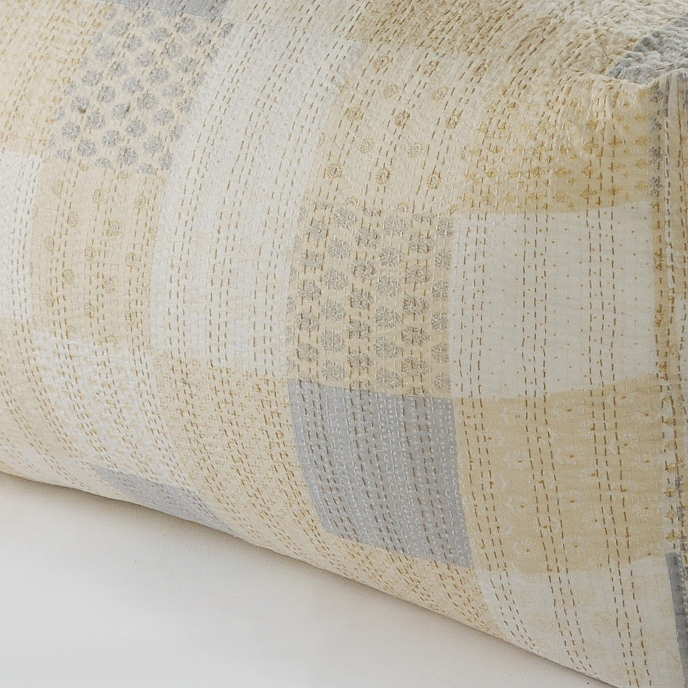 Cream 100% Cotton Ottoman By Homeroots | Ottomans | Modishstore - 5