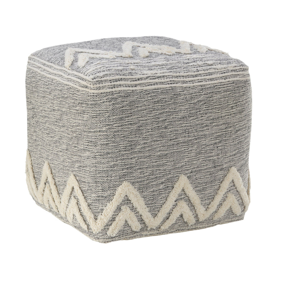 Gray Polyester Ottoman By Homeroots | Ottomans | Modishstore - 4