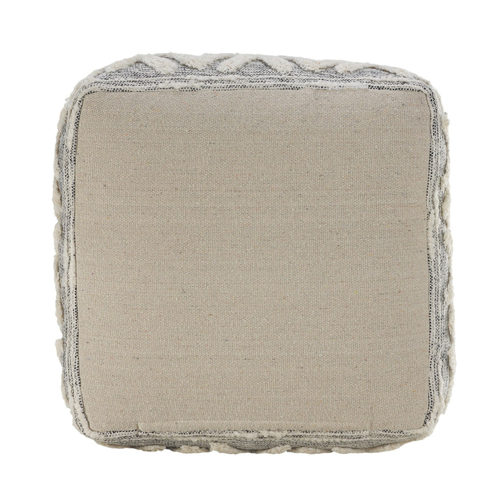 Gray Polyester Ottoman By Homeroots | Ottomans | Modishstore - 8