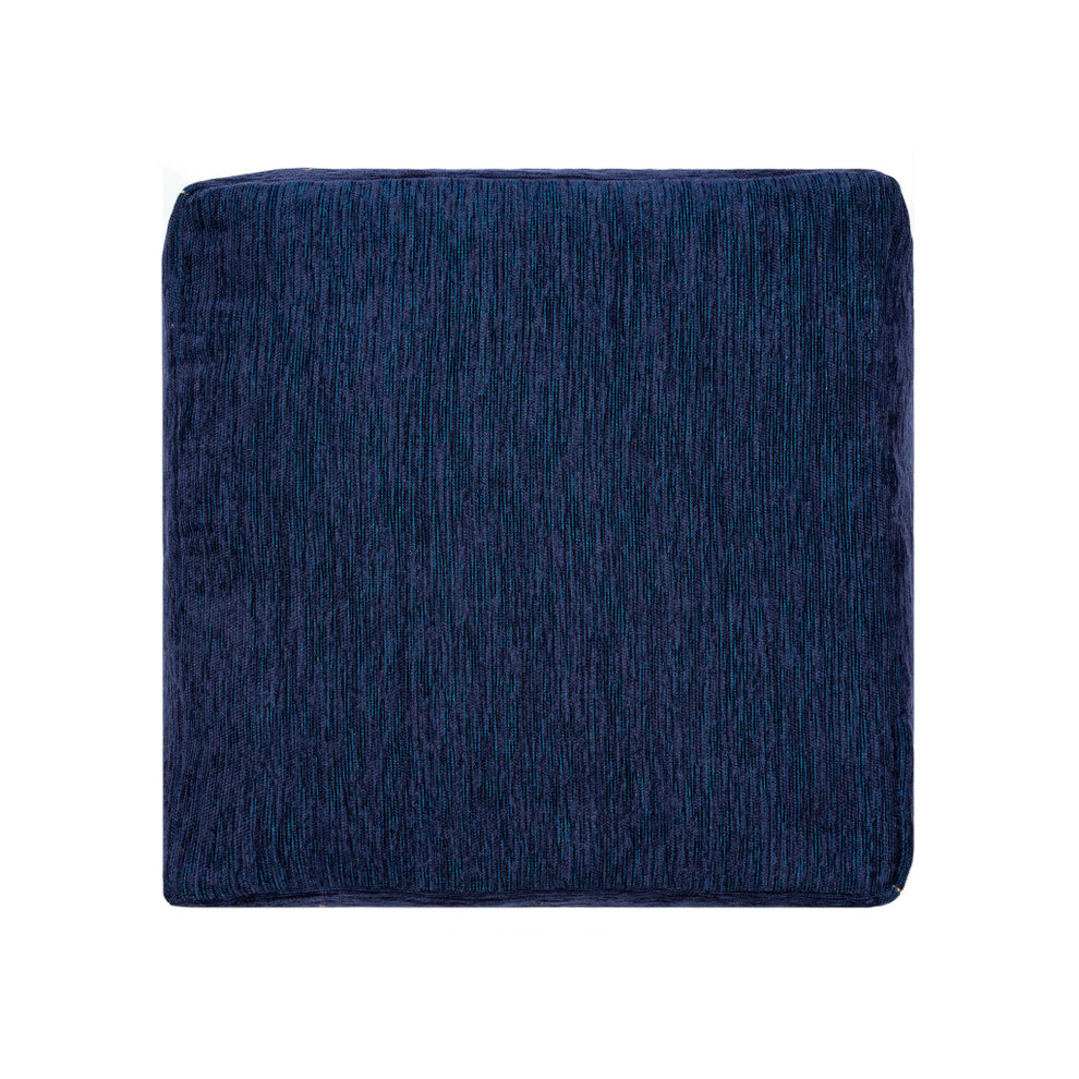 Blue Polyester Blend Ottoman By Homeroots | Ottomans | Modishstore - 3