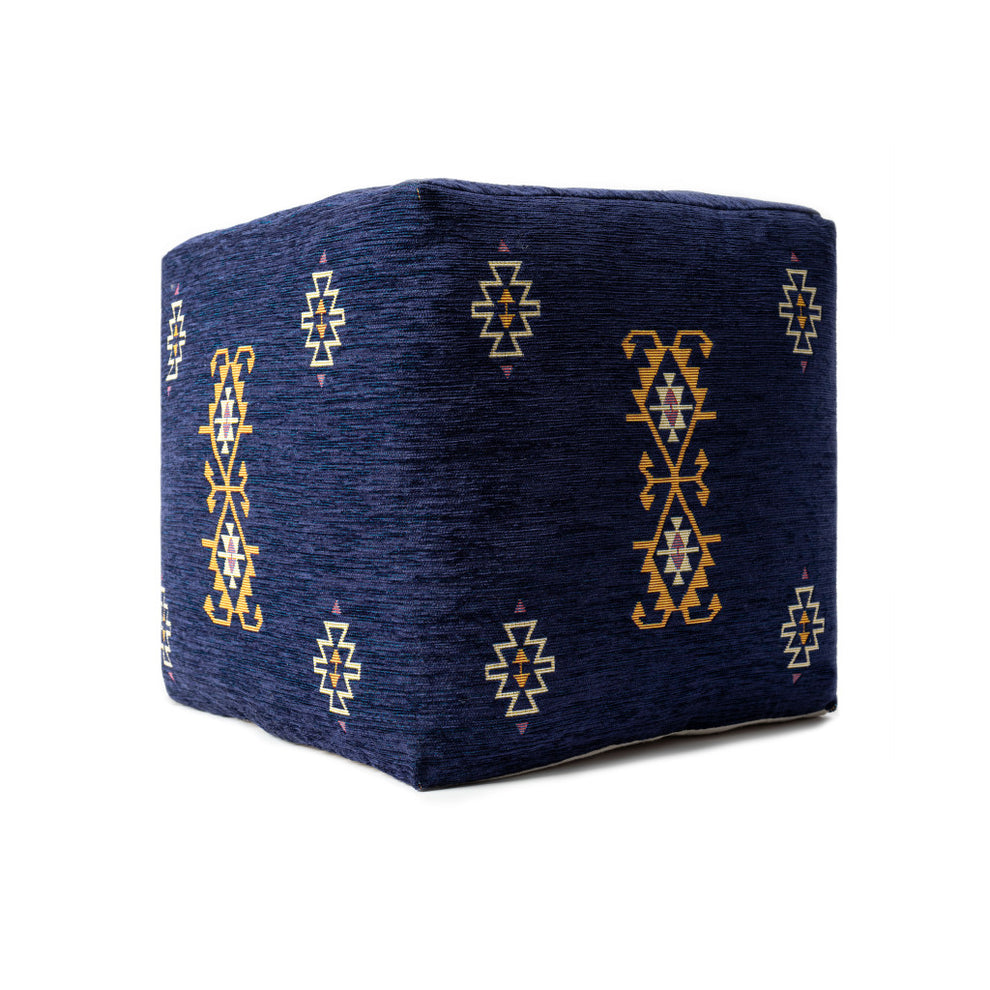 Blue Polyester Blend Ottoman By Homeroots | Ottomans | Modishstore - 6