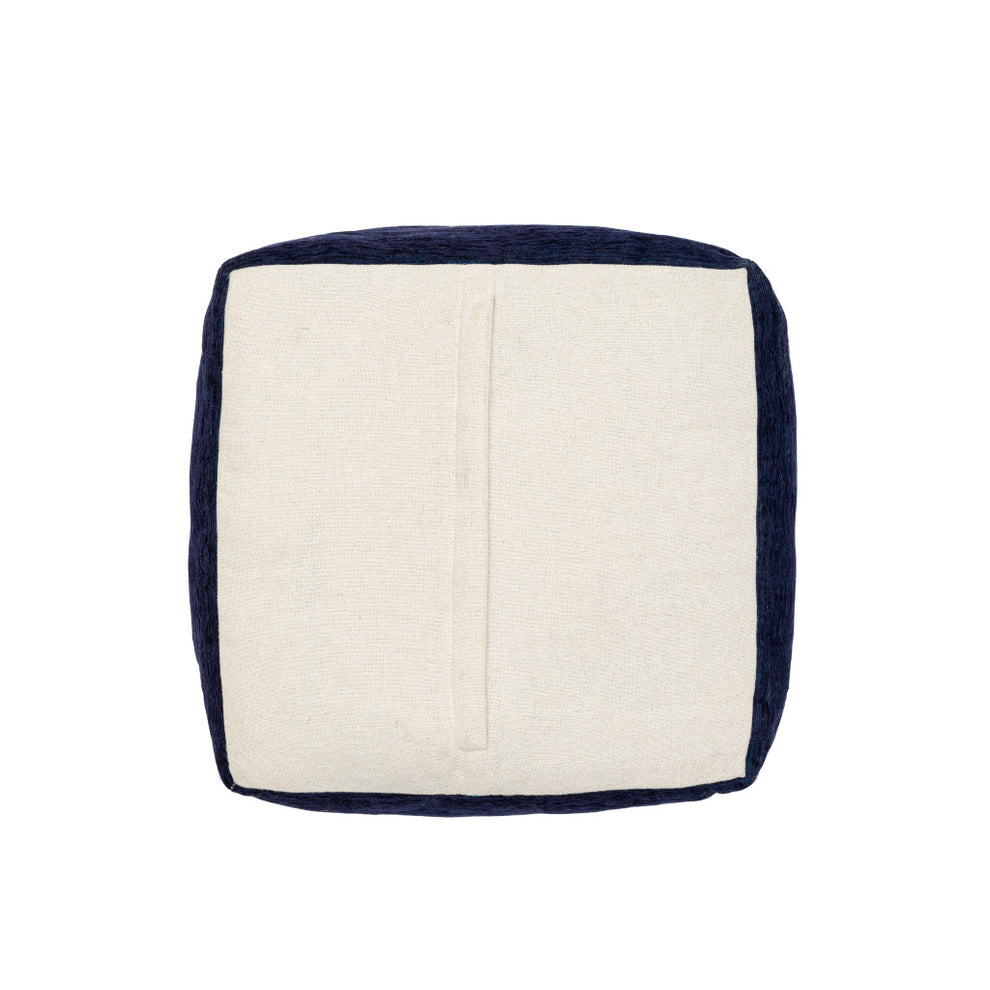 Blue Polyester Blend Ottoman By Homeroots | Ottomans | Modishstore - 5