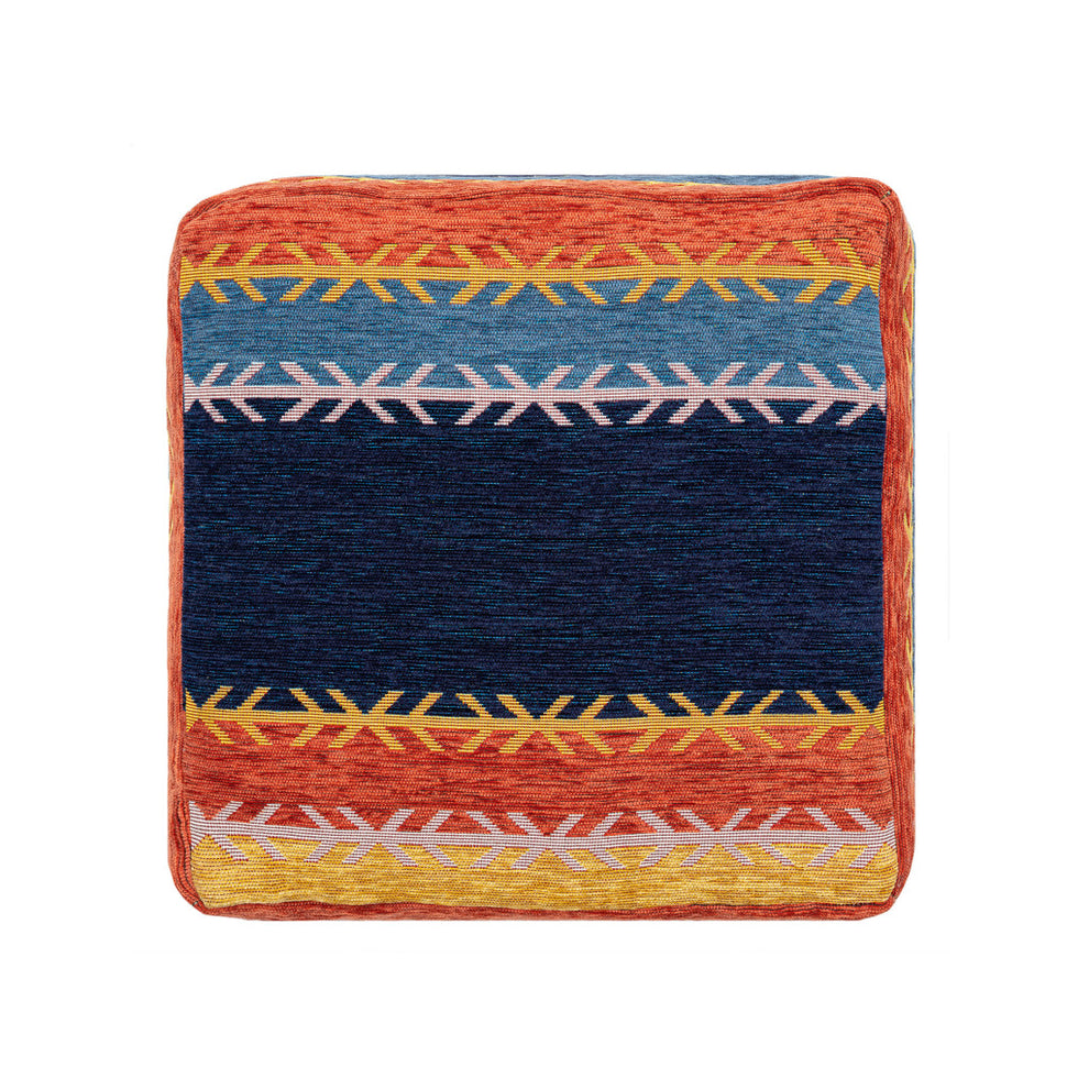 Multicolored Polyester Blend Ottoman By Homeroots | Ottomans | Modishstore - 8