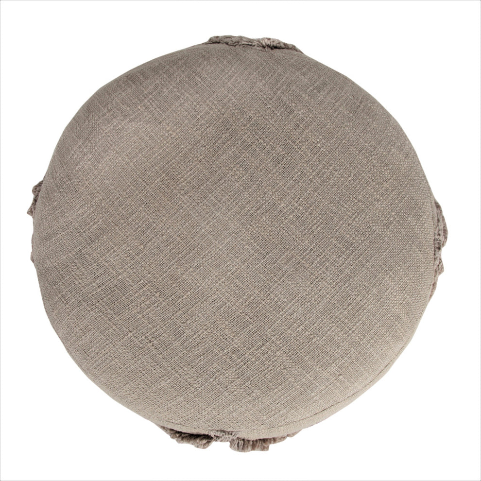 Brown 100% Cotton Ottoman By Homeroots | Ottomans | Modishstore - 2