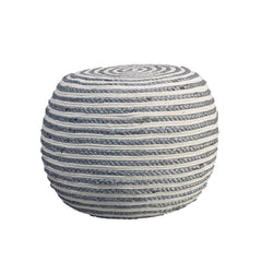 Gray Jute Ottoman By Homeroots