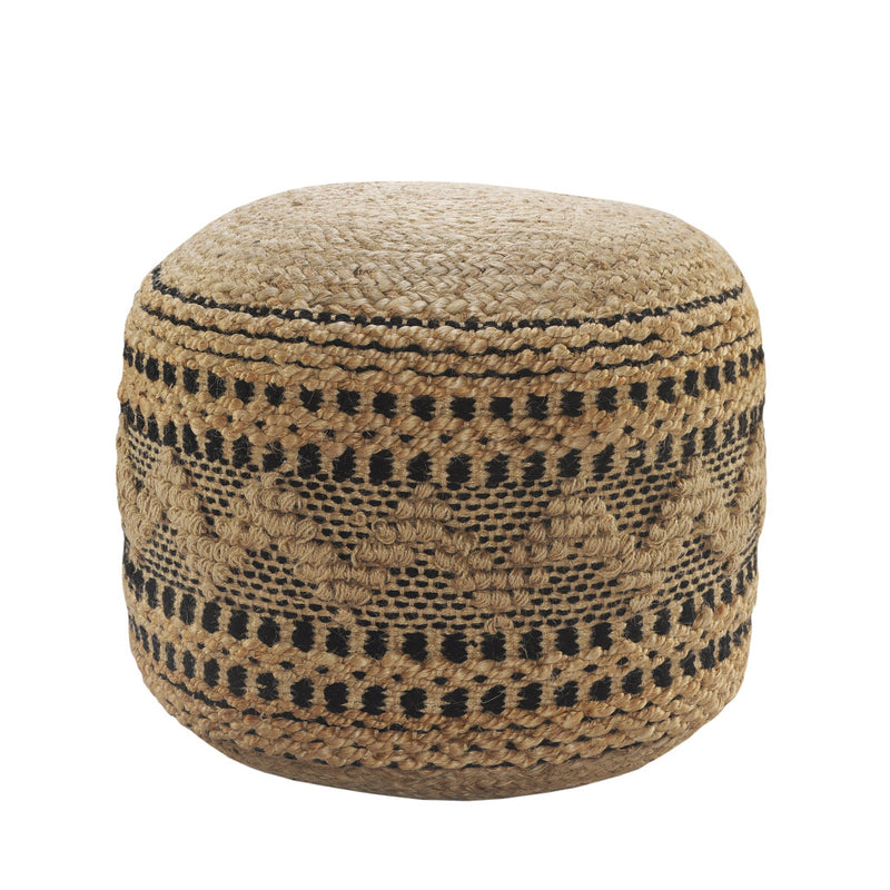 Tan Pouff By Homeroots | Ottomans | Modishstore - 1