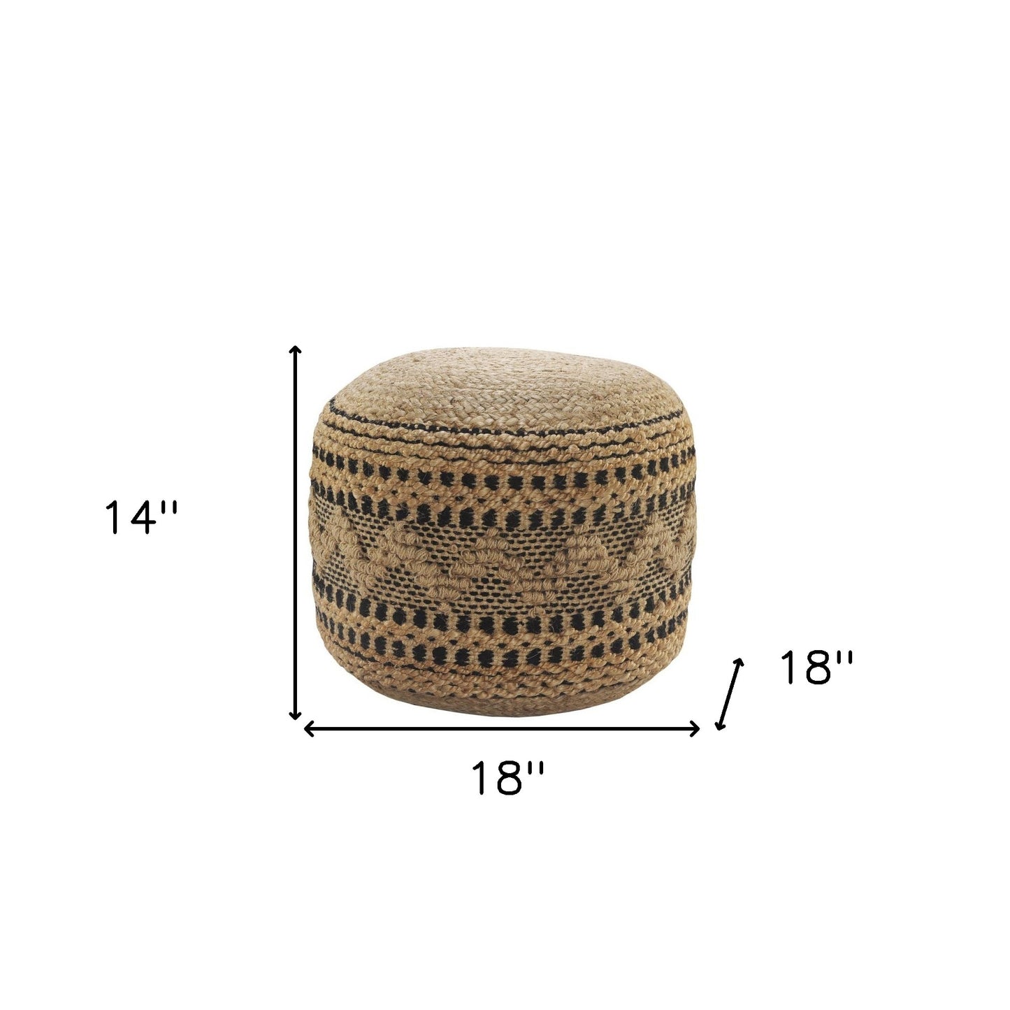 Tan Pouff By Homeroots | Ottomans | Modishstore - 6