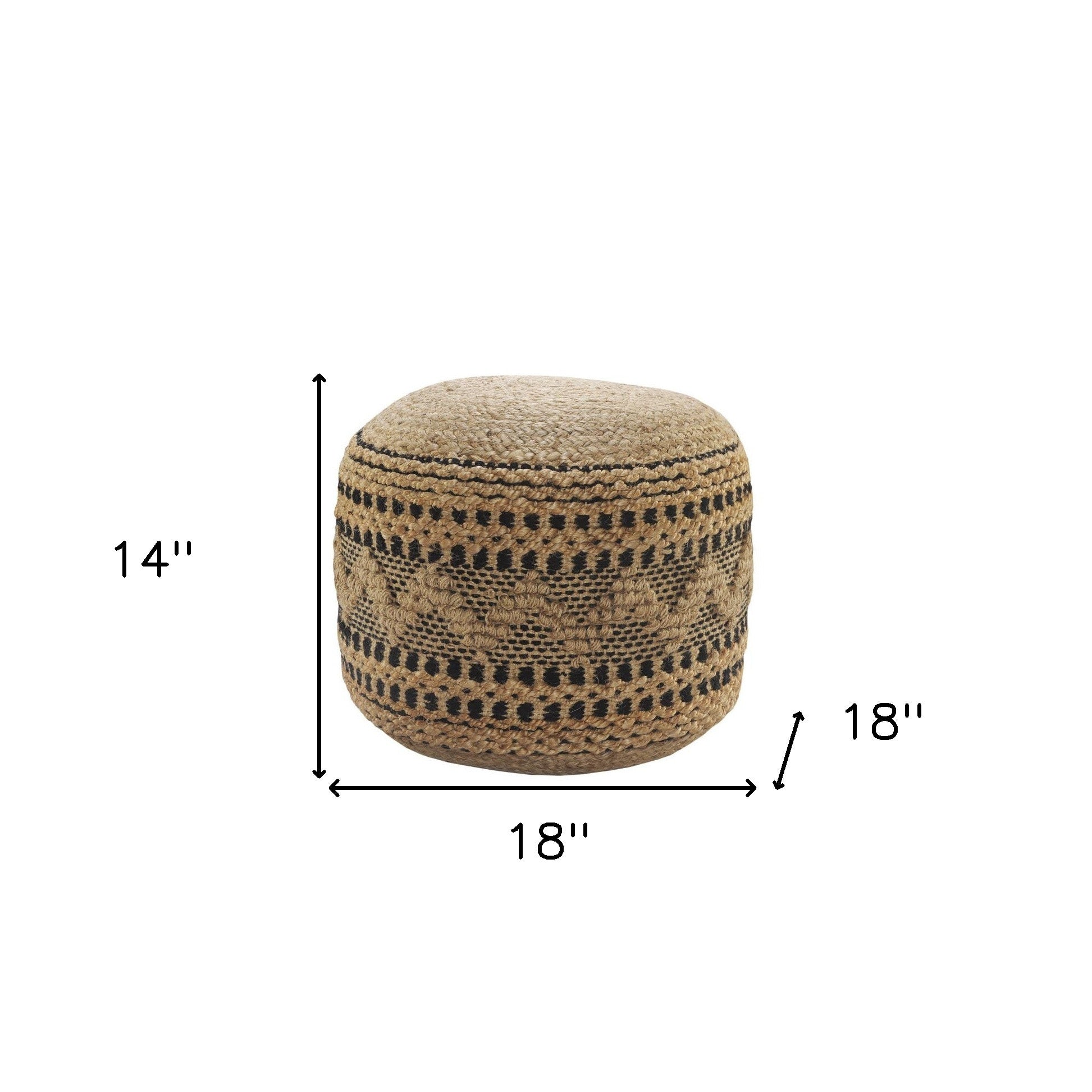 Tan Pouff By Homeroots | Ottomans | Modishstore - 6