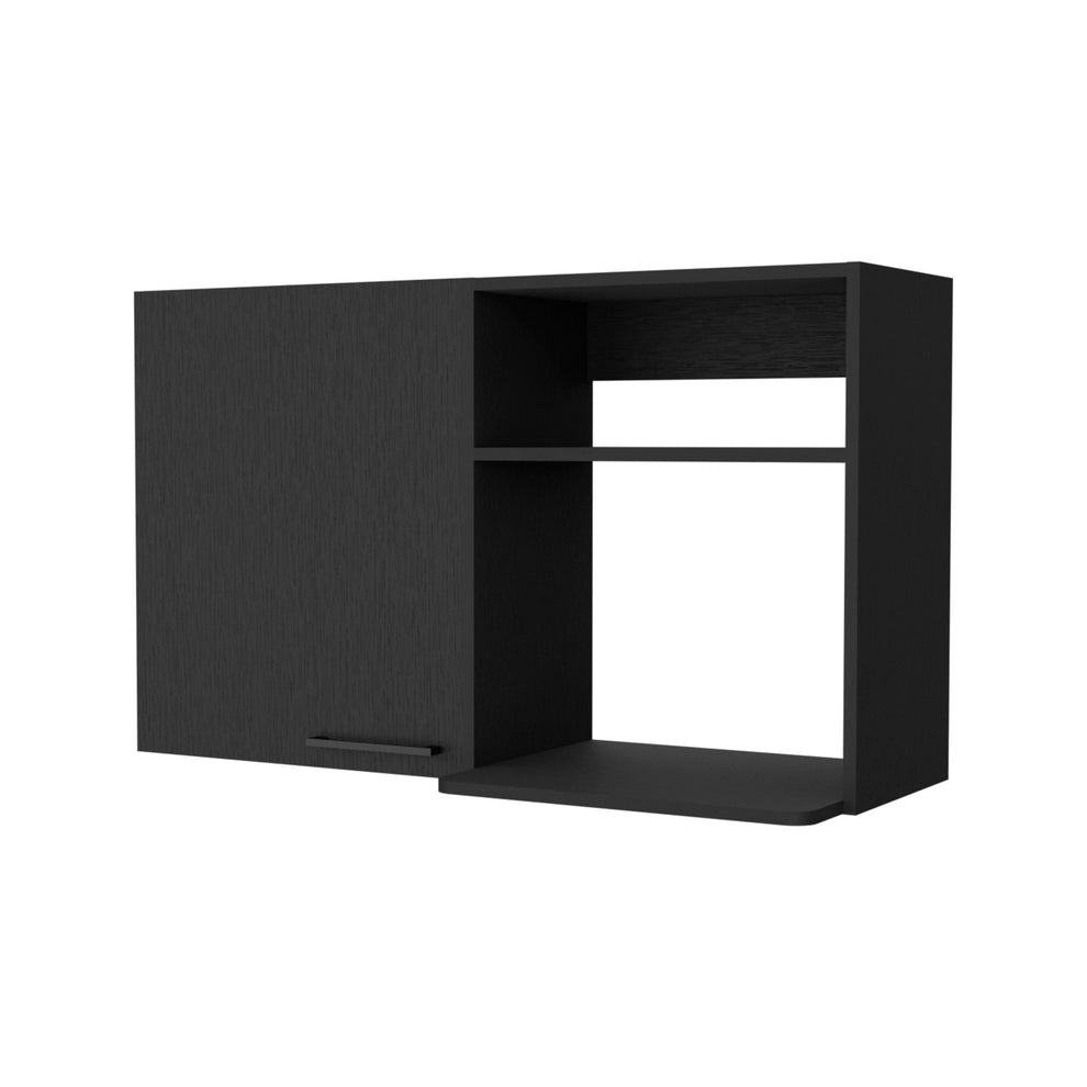 Black Accent Cabinet With Two Shelves By Homeroots | Cabinets | Modishstore - 2
