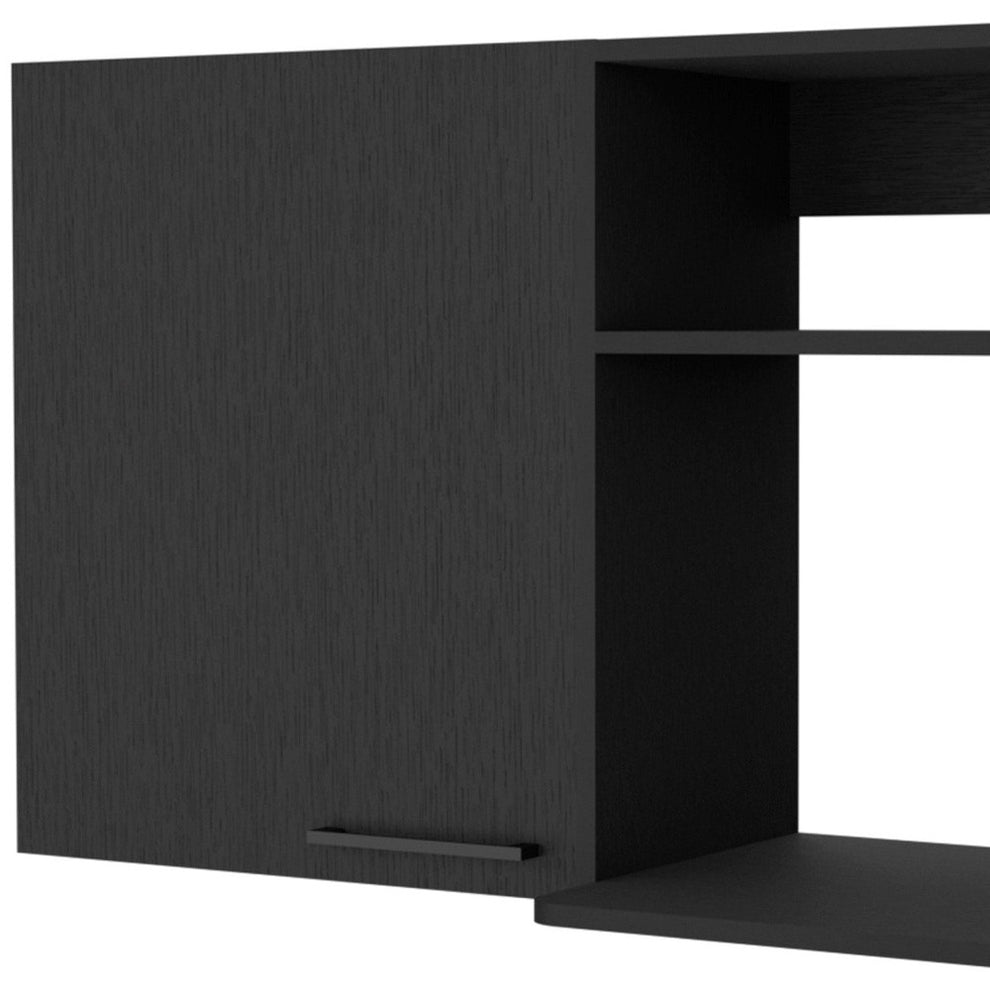 Black Accent Cabinet With Two Shelves By Homeroots | Cabinets | Modishstore - 5