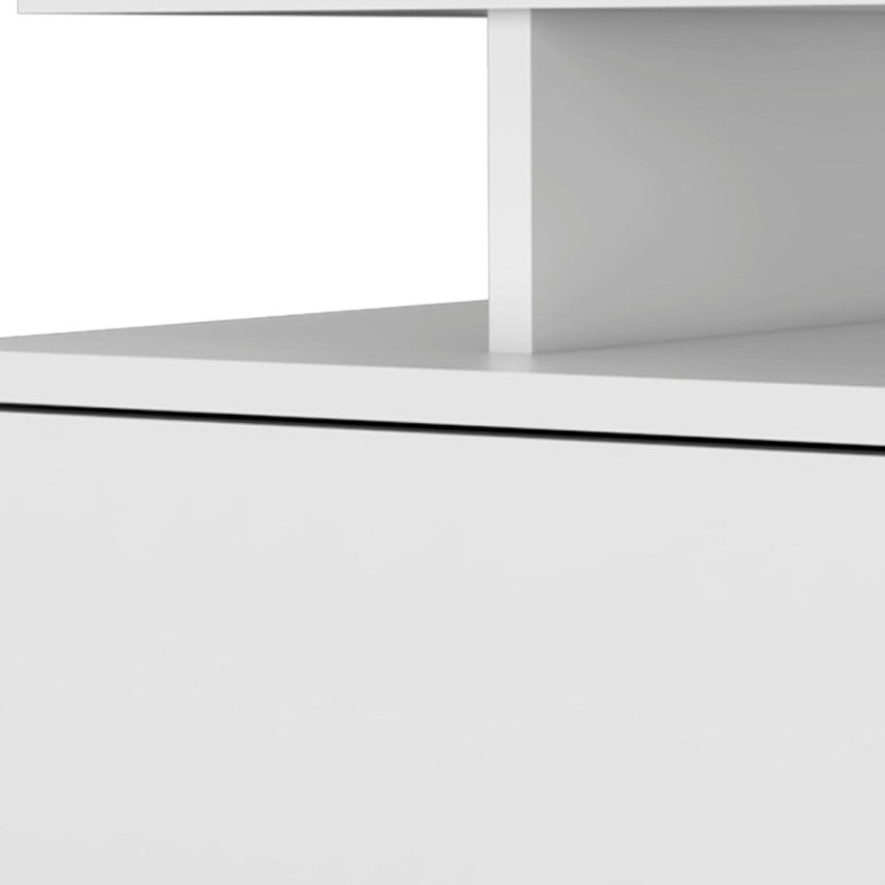 Wood One Drawer Floating Nightstand By Homeroots | Nightstands | Modishstore - 3