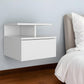 Wood One Drawer Floating Nightstand By Homeroots | Nightstands | Modishstore - 1