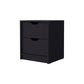 Black Two Drawer Nightstand With Integrated Tech By Homeroots | Nightstands | Modishstore - 6