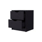 Black Two Drawer Nightstand With Integrated Tech By Homeroots | Nightstands | Modishstore - 1