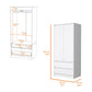 White Accent Cabinet Soft Close With Multiple Shelves And Two Drawers By Homeroots | Dressers | Modishstore - 7