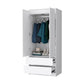 White Accent Cabinet Soft Close With Multiple Shelves And Two Drawers By Homeroots | Dressers | Modishstore - 2