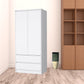 White Accent Cabinet Soft Close With Multiple Shelves And Two Drawers By Homeroots | Dressers | Modishstore - 3