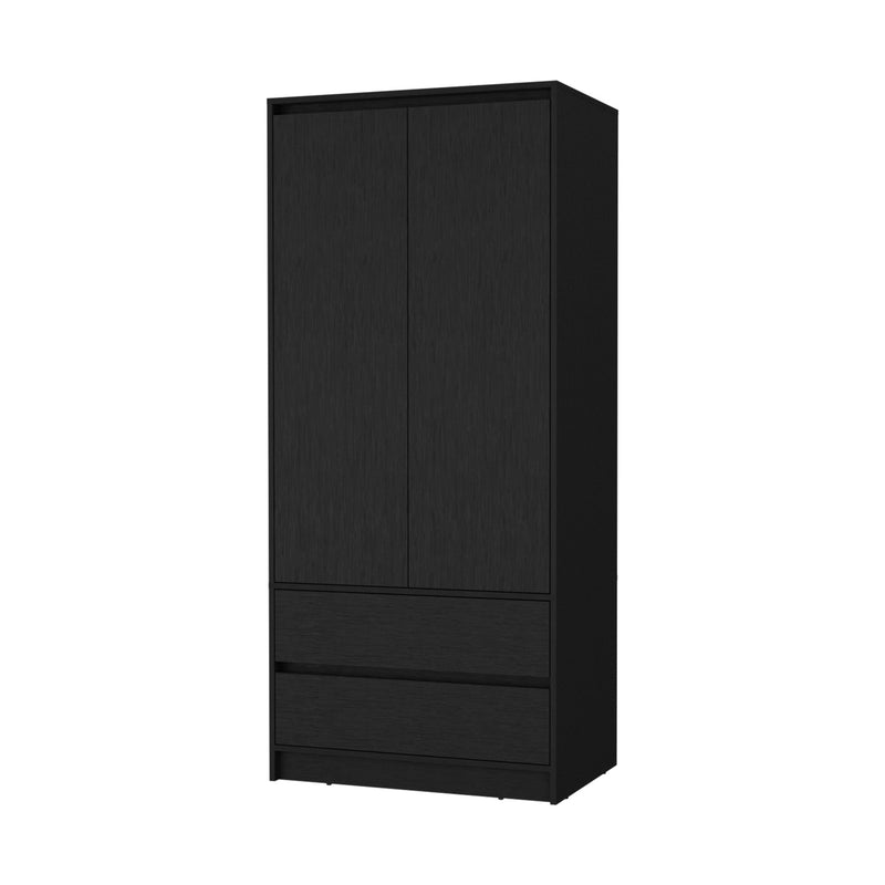 Black Accent Cabinet Soft Close With Multiple Shelves And Three Drawers By Homeroots | Dressers | Modishstore - 1