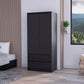 Black Accent Cabinet Soft Close With Multiple Shelves And Three Drawers By Homeroots | Dressers | Modishstore - 4