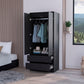 Black Accent Cabinet Soft Close With Multiple Shelves And Three Drawers By Homeroots | Dressers | Modishstore - 5