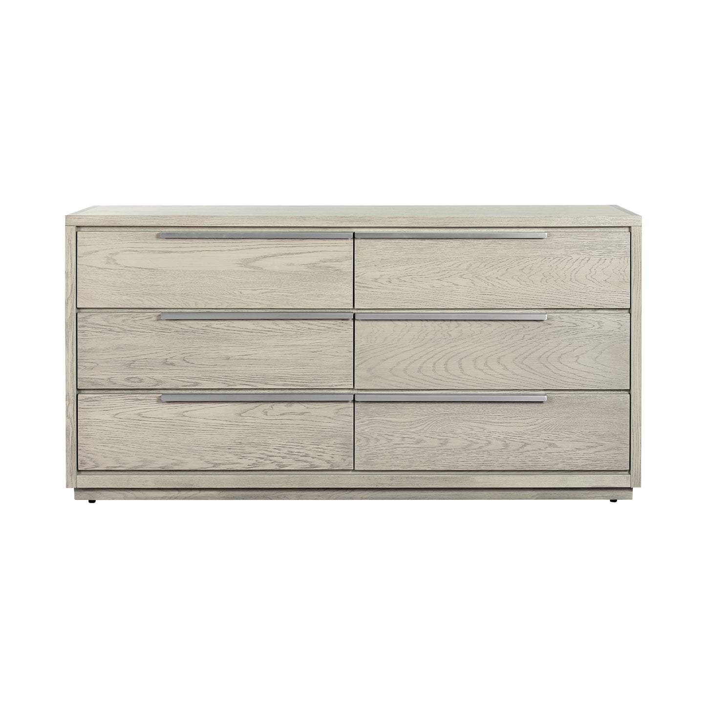 Gray Solid Wood Six Drawer Double Dresser By Homeroots | Dressers | Modishstore - 2