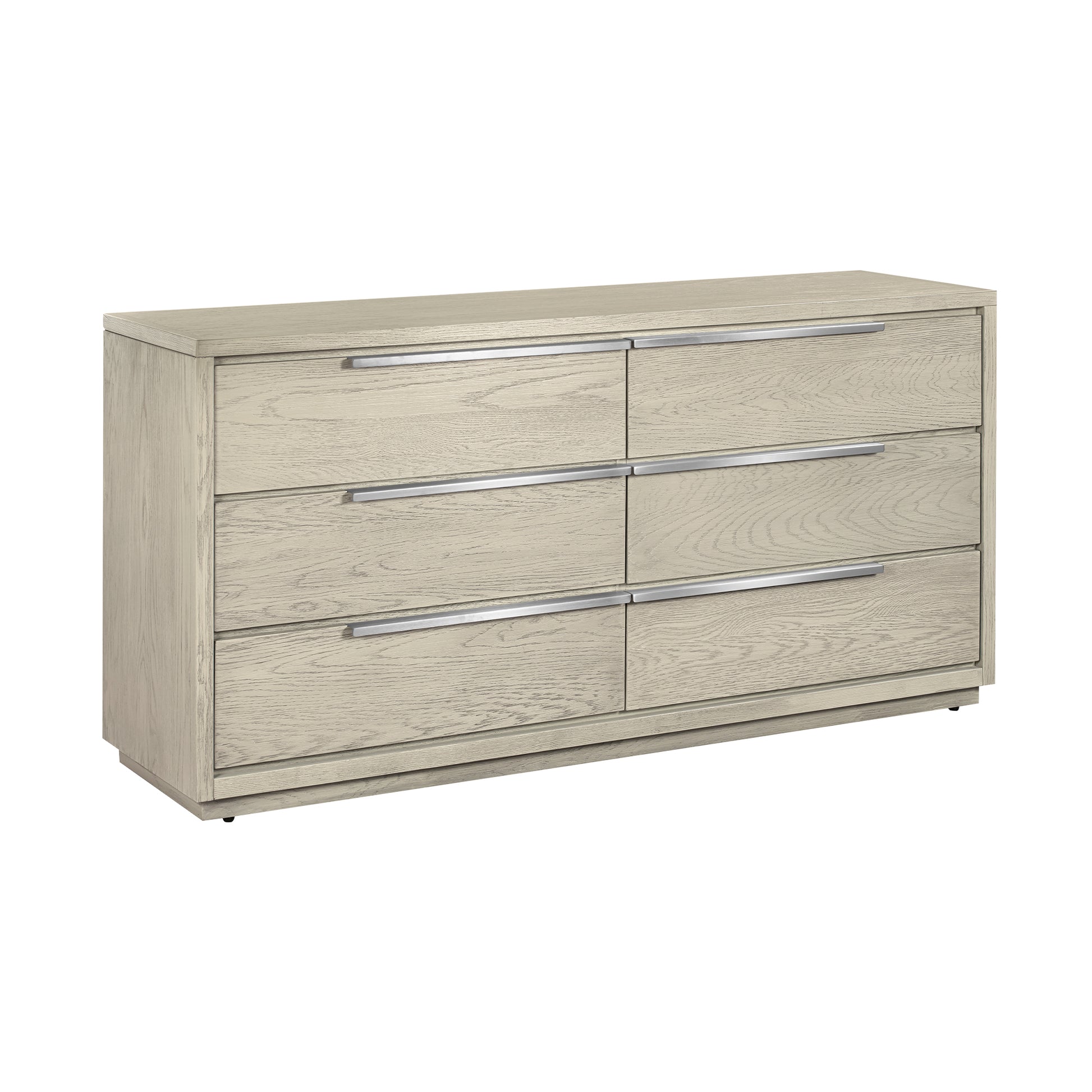 Gray Solid Wood Six Drawer Double Dresser By Homeroots | Dressers | Modishstore - 5