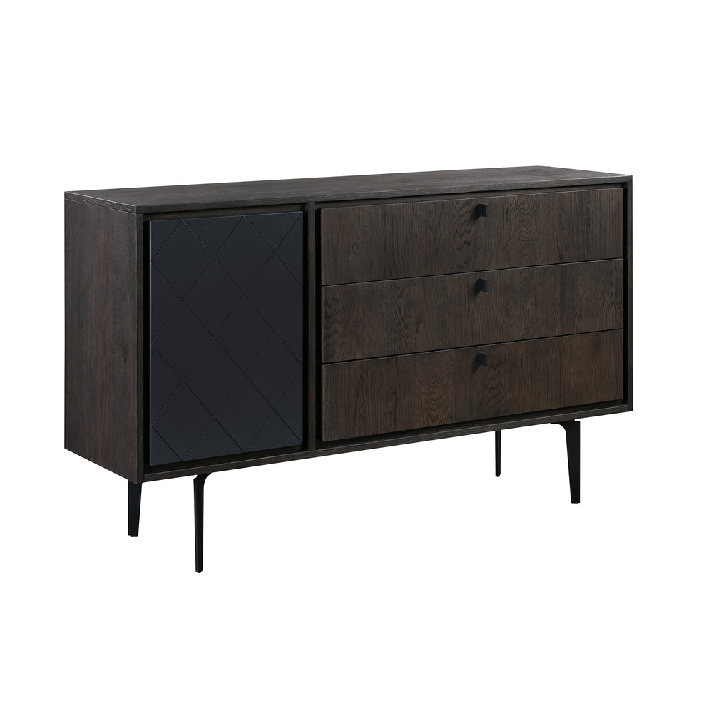 Gray Solid Wood Three Drawer Dresser By Homeroots | Dressers | Modishstore - 5