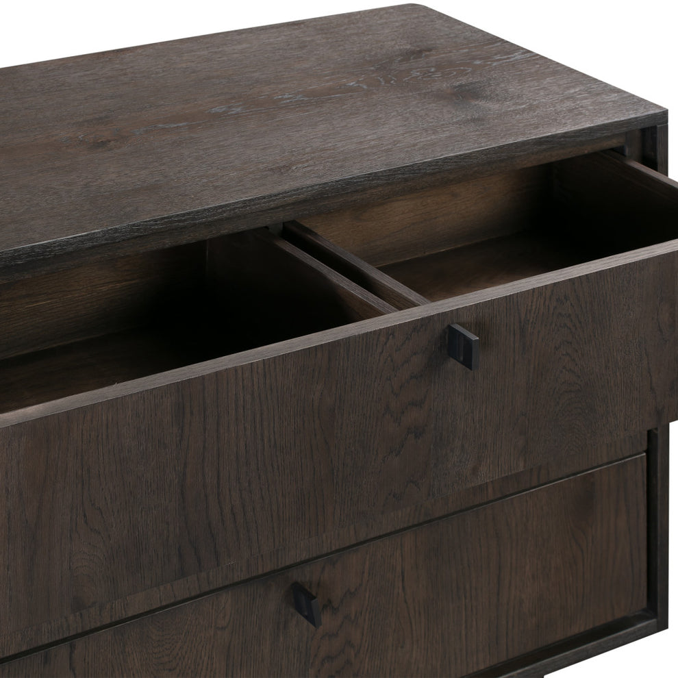 Gray Solid Wood Three Drawer Dresser By Homeroots | Dressers | Modishstore - 3