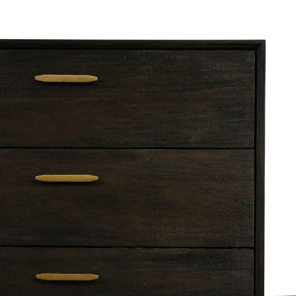 Brown Solid Wood Six Drawer Dresser By Homeroots | Dressers | Modishstore - 7
