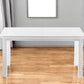 White Solid Wood Butterfly Leaf Extending Dining Table By Homeroots | Dining Tables | Modishstore - 1