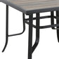 Brown and Black Square Metal Outdoor Dining Table By Homeroots | Outdoor Tables | Modishstore - 4