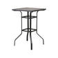Brown and Black Square Metal Outdoor Bistro Table By Homeroots | Outdoor Tables | Modishstore - 2