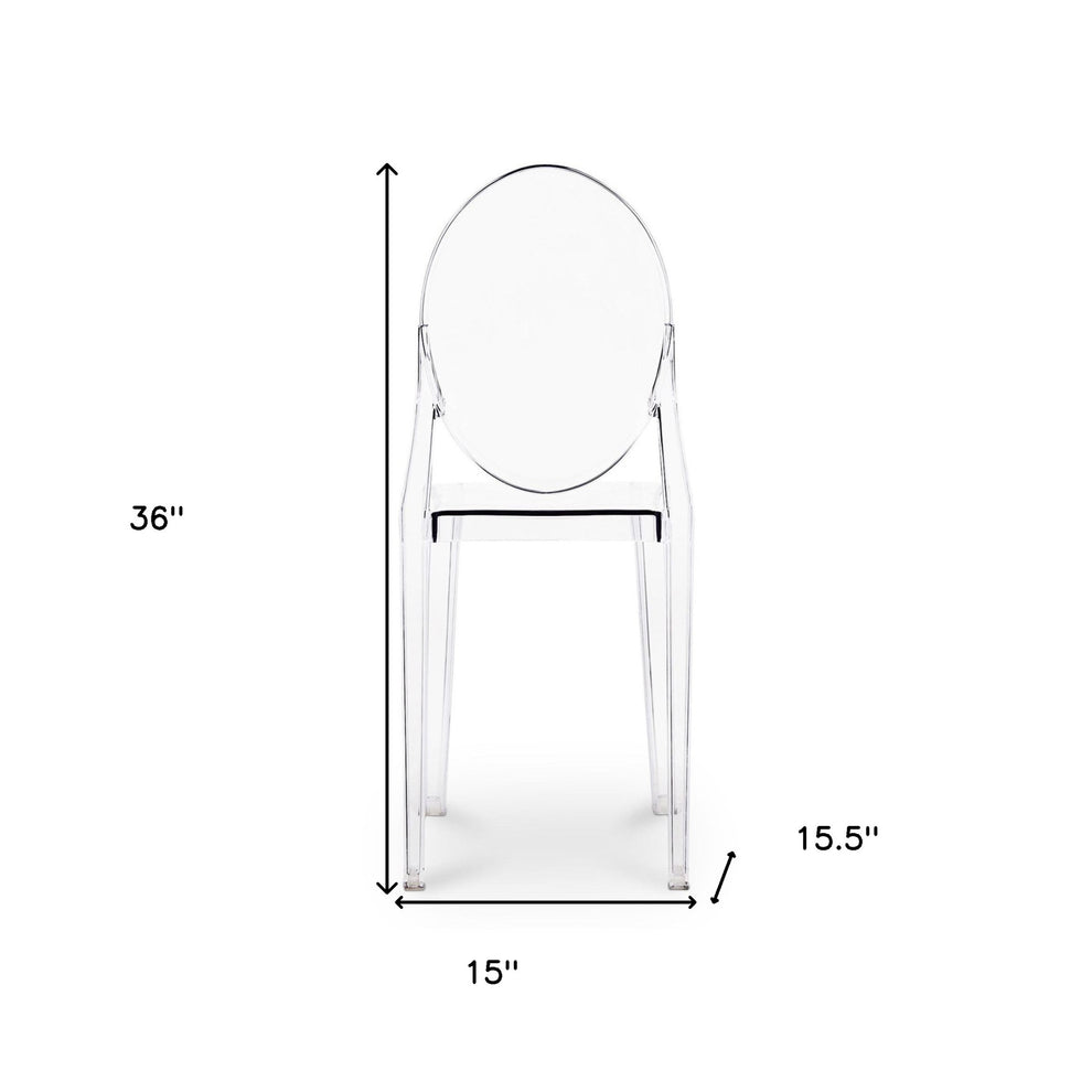 Clear Transparent Acrylic Dining Chair By Homeroots | Dining Chairs | Modishstore - 5